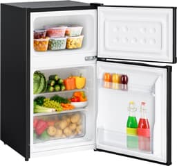 KitchenBrothers Koelkast - 61L Koelvak - 24L Vriesvak - Koelvriescombinatie - IJskast - Frigo - Vrijstaand - Zwart — thumbnail 1