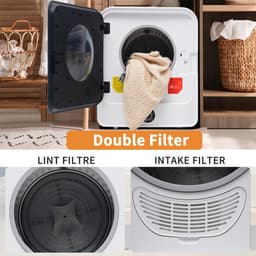 Sweiko Geventileerde Droger - Roestvrij staal - Capaciteit 3 kg - 830 W - 5 programma-instellingen - Wandmontage mogelijk [Energie-efficiëntieklasse G] — thumbnail 25