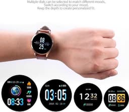 Belesy® Q9 model 2021 - Smartwatch Dames - Smartwatch Heren - Horloge - 1.3 inch – Stappenteller – Calorieën - Hartslag – Bloeddruk - 10x Sporten – Milanees staal - Zilver - Moederdag — thumbnail 7