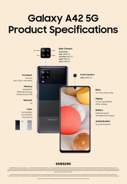 Samsung Galaxy A42 5G - 128GB - Prism Dot Black — thumbnail 6