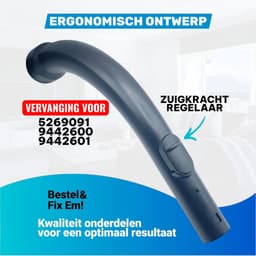 Fixem pistoolgreep geschikt voor Miele stofzuiger - Passend op Miele Compact, Complete C1, C2, C3, S5, S6, S7, S8, S4, S5 serie- Stofzuiger onderdelen - 35mm handgreep - 1 Stuk — thumbnail 9