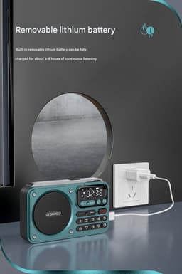 Crrynuo - F22 Bluetooth-Luidspreker - FM-Radio - Draagbaar - Blauw - Multifunctionele Kaart - USB - Externe Opname​ — thumbnail 5