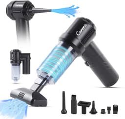 CarMe 2-in-1 Auto Stofzuiger - Zuigen & Blazen - Kruimeldief - 7 Opzetstukken - Oplaadbaar - Handstofzuiger - Air Duster - Zwart — thumbnail 1