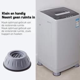Wasmachine basis - Kunststof - Schok- en geluidsdempend - Antislip, trillingsdempend, bewegingsdempend en vochtbestendig - Rubber - Universeel voor drogers, wasmachines, koelkasten en wasmachines - 4 stuks - 8 cm — thumbnail 3