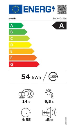 inbouw vaatwasser 60cm 14 couverts 44db - bosch - SMD6YCX02E — thumbnail 12