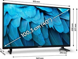 MEDION Full HD TV 100,3 cm (40 inch) (geïntegreerde dvd-speler, triple tuner DVB-T2 DVB-C DVB-S2, 2 x HDMI, USB, sleeptimer, mediaspeler, VESA, CI+), MD840001, zwart — thumbnail 10