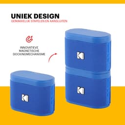 Kodak SoundBrix Bluetooth Speaker – Draadloze Muziek Box –5W RMS - 2pcs – Blauw — thumbnail 3