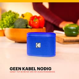 Kodak SoundBrix Bluetooth Speaker – Draadloze Muziek Box –5W RMS - 2pcs – Blauw — thumbnail 6