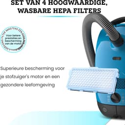 Somstyle Actieve HEPA Filter Set Geschikt voor Miele Classic Compact C1, Complete C2 & C3 - 4 Stuks - Vervangbaar - Stofzuiger Onderdelen — thumbnail 5