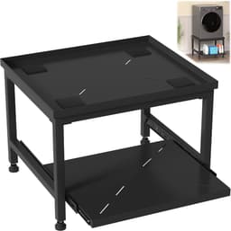Wasmachine Verhoger - Wasmachine opbouwmeubel - Wasmachine Sokkel - 200 kg belastbaar - 63x54x45.5cm - Zwart — thumbnail 1