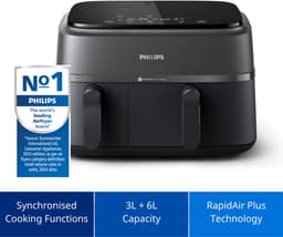 Philips 3000 series - Dual Basket Airfryer - NA350/00 - 9L — thumbnail 3