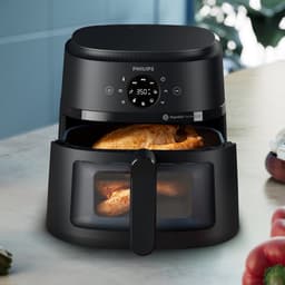 Philips 2000 Series Airfryer - NA230/00 - Kijkvenster - RapidAir - 6.2L - Tot 5 Personen - Zwart — thumbnail 6