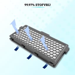 Somstyle Actieve HEPA Filter Set 2 Stuks Geschikt voor Miele Classic Compact C1, Complete C2 & C3 - Vervangbare Stofzuiger Onderdelen - 2 Stuks - Zwart — thumbnail 5