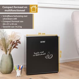 TZS First Austria Mini koelkast - Minibar - 40 liter - Vrijstaand - Glasdesign - Volledig stil 22dB - Zwart — thumbnail 3