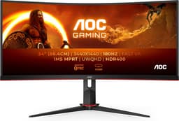 AOC CU34G2XP - Curved Ultrawide Gaming Monitor - HDR400 - USB-hub - 180hz - 34 inch — thumbnail 1