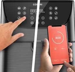 Cosori XL Airfryer - Heteluchtfriteuse 5.5 liter - Inclusief Spiezenrek en 5 Spiezen - met App Connectie – Zwart — thumbnail 19