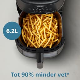 Philips 2000 Series Airfryer - NA230/00 - Kijkvenster - RapidAir - 6.2L - Tot 5 Personen - Zwart — thumbnail 4