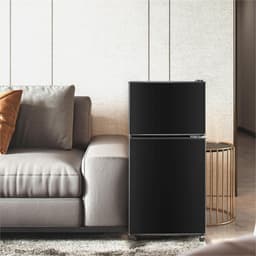 Sweiko Mini koelkast, Koel-vriescombinatie 86,8 cm hoog, 45,5 cm breed, dubbele deur, met 60-liter totaalvolume, 22-liter vriesvolume, 38-liter koelvolume. 172 kWh/jaar, LED-licht. Zwart [Energieklasse F] — thumbnail 10