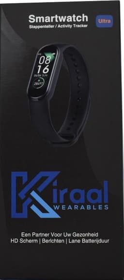 Kiraal Ultra - Stappenteller - Activity Tracker - Temperatuurmeter - Bloeddrukmeter - Hartslagmeter - Smartwatch - Horloge - Heren - Dames - Nederlandse Handleiding - Kobalt Blauw — thumbnail 2