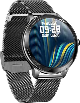 Darenci Smartwatch Flair Pro  - Smartwatch dames -Smartwatch heren -Activity Tracker- Touchscreen -Bluetooth bellen -Met extra bandje -Horloge -Stappenteller -Bloeddrukmeter -Verbrande calorieën -Zuurstofmeter -Spatwaterdicht -Zwart — thumbnail 3