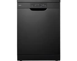 Inventum VVW6008AB vaatwasser - 12 couverts - Bestekmand - 5 programma’s - Deur opent automatisch - Startuitstel - Energielabel D - Vrijstaand - Zwart