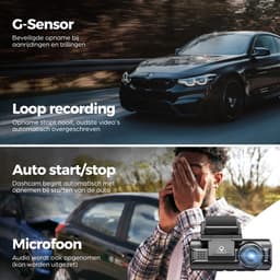 AZDome M770 Pro 2CH 4K Wifi Gps dashcam voor auto - 4K + FullHD resolutie - Night vision - Parkeerbeveiliging - 64gb Micro SD kaart - 3,0 inch LCD scherm - 170 + 140 graden kijkhoek - Nachtzicht — thumbnail 7
