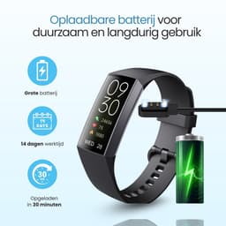 Siltcon® Activity Tracker Pro – Stappenteller Horloge - Hartslagmeter – Bloeddrukmeter - Slaapmonitor - Saturatiemeter – Sporthorloge – Smartwatch Dames, Heren & Kinderen - Universeel - RVS - Elke pols - Incl. 2 Bandjes — thumbnail 11