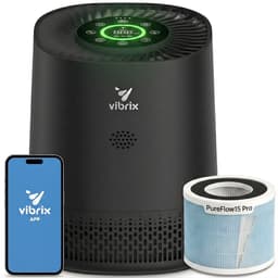 Vibrix PureFlow15 Pro Luchtreiniger / Air Purifier – EPA H14 + koolstoffilter – 100 m³/u – Voor kamers tot 15 m² – Ionisator – App-bediening – Zeer stil met slaapstand – Luchtkwaliteitindicator — thumbnail 1