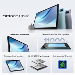 DOOGEE U13 VIP - Android Tablet - gaming tablet - 13 inch - met toetsenbord/gamepad/muis- 32GB RAN + 256GB ROM /2TB - 11000mAh - vier speakers -13MP + 5MP camera - octa core - 2.4G+5G Wifi - Bluetooth 5.0 - Face ID — thumbnail 10