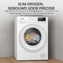 Heinner HHPD-HMY70FD++ Wasdroger - Warmtepompdroger 7 kg – 15 Programma’s – Digitaal Display – Wit – 5 Jaar Garantie — thumbnail 10