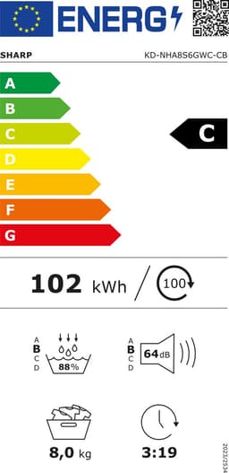 Sharp KDNHA8S6GWCCB warmtepompdroger C 8Kg — thumbnail 2
