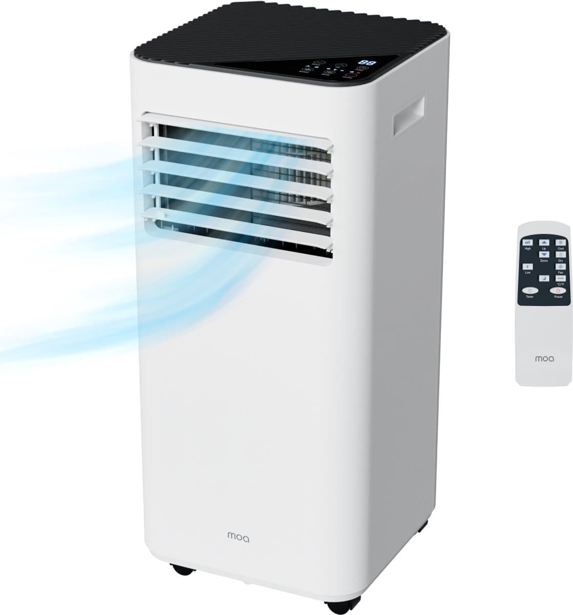 MOA Mobiele Airco - 9.000 BTU - 3-in-1 - Met Afstandbediening - Tot 30m² - Airconditioner met Ontvochtigingsfunctie - Raamafdichtingskit - Wit — afbeelding 1
