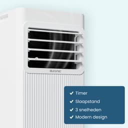 Auronic Mobiele Airco - 7.000 BTU - 3-in-1 - Airconditioning met 2 Raamafdichtingskits - Ventilator - Ontvochtiger - tot 20m² koelen - Wit — thumbnail 6