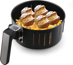 Quvo® Airfryer xl - Airfryer xxl - Heteluchtfriteuse - 4,5 Liter - anti-aanbakmand - Zwart -33cm x 33cm x 37cm — thumbnail 5