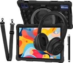 ATouch Combipakket - Kindertablet Tab 10 Pro + Kinderkoptelefoon - Volumebegrenzing - 128GB+64SD - Vanaf 3 jaar - Obsidian — thumbnail 1