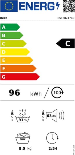 Beko B5T68247C0 - RapiDry™ - Hybride - Warmtepomp droger - NL/FR — thumbnail 2