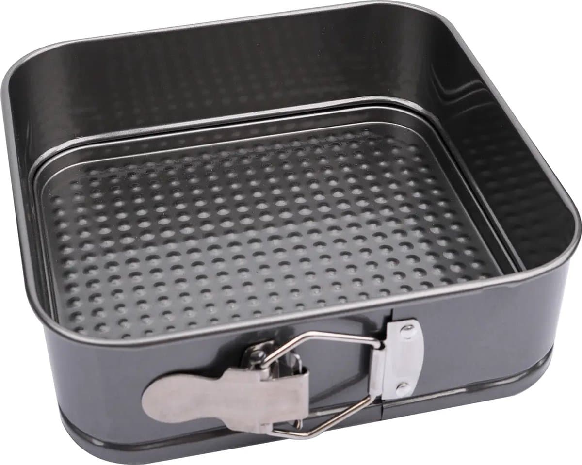 Ziva vierkante bakvorm met veer (20 x 20 x 6,5cm) - Ideale accessoire voor ovens, Instant Pot multicookers & Instant Vortex Airfryers — afbeelding 1