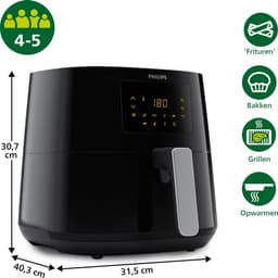 Philips Airfryer Essential 3000 Series - HD9270/70 - 6,2 liter (XL) - Heteluchtfriteuse - 7 snelkeuze programma's - 90% minder vet — thumbnail 3