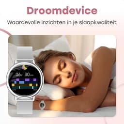 Bizoule Smartwatch Beleza - Smartwatch Dames Zilver - 1.1 AMOLED Touchscreen - 40mm - Horloge met Belfunctie - Stappenteller - Android en iOS — thumbnail 9