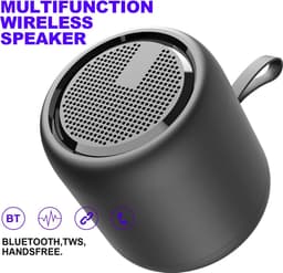 Mini Wireless Speaker-Draadloze Luidspreker Waterdichte Stereo Sound Draadloze Luidspreker | Met Handvat 5.0 Bluetooth Speaker Antislip Siliconen Bodemmat, Mini Ip67 Waterdichte Hifi Subwoofer, Bt 5.0 Handsfree Black Friday en Sinterklaas — thumbnail 10