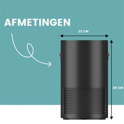 AirKing Luchtreiniger HEPA 13 + koolstoffilter, UV-C filter, Ionisator - Air Purifier tegen huisstofmijt, hooikoorts, allergie en stof - 230 m³/u — thumbnail 2