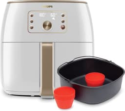 Philips Premium Series Airfryer XXL - HD9870/20 - Smart Sensing - 7.3L - Tot 6 Personen - Wit — thumbnail 4