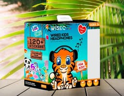 WiseQ Junior Kinderkoptelefoon met Draad – Koptelefoon Kinderen vanaf 3 Jaar – Koptelefoon Peuter – Hoofdtelefoon met Kabel – 85 dB Volumebegrenzer – Opvouwbaar – Met Stickers – Zwart — thumbnail 7