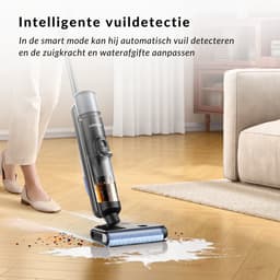 Horniture - LARESAR M3 Steelstofzuiger Draadloos - Nat-Droog Elektrische Dweil met Zelfreiniging - Edge Cleaning - HEPA Filter - 3 Slimme Modus Instellingen - Voor Alle Vloertypes — thumbnail 3