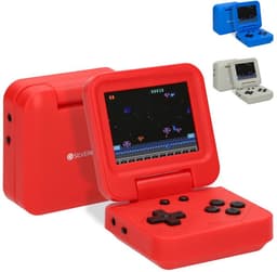 Silvergear Retro Game Console Opvouwbaar met 240 Spellen - Geen Internet Nodig - Spelcomputer voor Kinderen - Gaming Computer - Game Console Handheld - Vakantie Speelgoed - Cadeau voor Jongens en Meisjes - 6, 7, 8, 9, 10, 11, 12+ Jaar - Rood — thumbnail 1