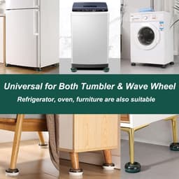 IBBO Shop - 4 stuks trillingsdempers voor wasmachine - wasmachine dempers - wasmachine mat - wasmachines anti-trillingsmat - Wasmachine Verhoger - antislipmat voor wasmachines en drogers - Nieuwe model — thumbnail 5