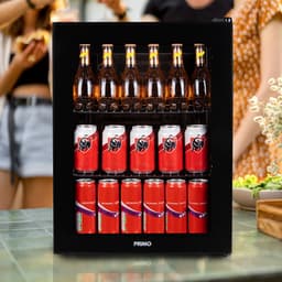 PRIMO PR179BC Drankkoelkast - Minibar - Mini Koelkast - Glazen deur - Vrijstaand - 60L - D - Zwart — thumbnail 7