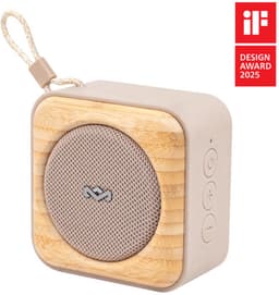 House of Marley Roots bluetooth speaker - Draadloze compacte speaker - Ingebouwde Flesopener - Quickcharge - Waterproof - 10 uur Batterijduur - Gemaakt van Duurzame Materialen - Cream — thumbnail 1