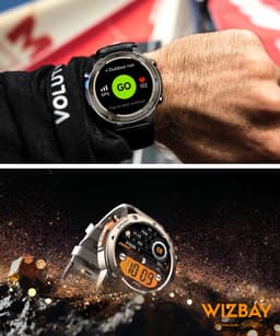 WizBay Premium Select® Smartwatch 1.43 AMOLED - Bellen - GPS - Altitude Luchtdruk Meter - Kompas -AI Voice Assist - Hart Monitor - O2 - Multi Sport Modi - Slaap - Message - Smartwatches - Zwarte Case - Zwarte TPU Band — thumbnail 8