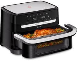 Tefal Dual Easy Fry Flex EY9228 - Airfryer - 9L - Flexibele Functie - Voor Grote Gezinnen - Zwart